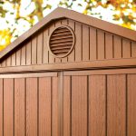Keter Darwin 8x6 ft Apex Plastic 2 door Shed with floor & 1 window - Image 6