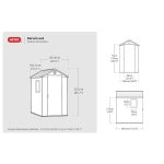 Keter 4’x6′ Norfolk Leisure Darwin Heavy Duty Plastic Garden Shed – Green - Image 6