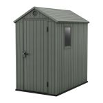 Keter 4’x6′ Norfolk Leisure Darwin Heavy Duty Plastic Garden Shed – Green - Image 7
