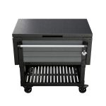 Keter 85 Litre Patio Cooler and Beverage Cart – Ashwood - Image 5