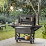 Keter 85 Litre Patio Cooler and Beverage Cart – Ashwood - Image 3