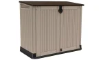 Keter Store It Out Midi Beige & brown Wood effect Plastic Garden storage box 880L - Image 3