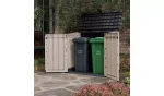 Keter Store It Out Midi Beige & brown Wood effect Plastic Garden storage box 880L - Image 10