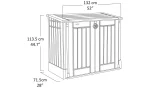 Keter Store It Out Midi Beige & brown Wood effect Plastic Garden storage box 880L - Image 12