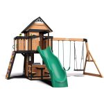 Backyard Discovery Canyon Creek Cedar Playset 10 Ft Slide