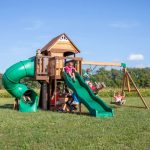 Backyard Discovery Cedar Cove Swing Set Dual Slides - Image 4