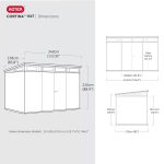 Keter Artisan 7x11 ft Pent Dark-Grey Plastic 2 door Shed with floor & 1 window - Image 8