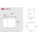 Keter Artisan 7x7 ft Pent Grey Plastic 2 door Shed with floor & 1 window - Image 6