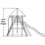 Congo Monkey Adventurer Wooden Outdoor Swing Set With Fort And Slide - Image 3