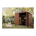 Keter Darwin 6x6 ft Apex 2 door Shed with floor & 1 window (Base included) - Image 2