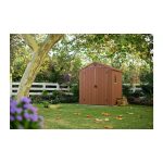 Keter Darwin 6x6 ft Apex 2 door Shed with floor & 1 window (Base included) - Image 3
