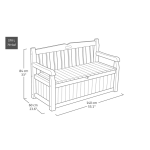 Keter Eden 265L Plastic Storage Bench – Dark Grey - Image 6