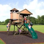 Eagles Nest Kids Wooden Outdoor Fort Playhouse Set