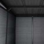 Keter 11’x7.5′ Newton Plus Side Entry Plastic Shed – Dark Grey - Image 4