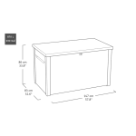 Keter Java 870 Litre Plastic Storage Box - Grey - Image 5