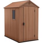 Keter 4’x6′ Darwin Heavy Duty Plastic Garden Shed – Brown - Image 10