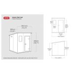 Keter 6′ x 6′ Manor Plastic Pent Garden Storage Shed – Grey - Image 10