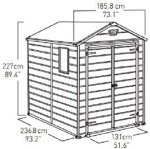 Keter 6′ x 8′ Manor Plastic Garden Storage Shed – Beige - Image 7