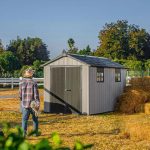 Keter 7.5′ x 13′ Oakland Heavy Duty Plastic Shed – Grey - Image 2