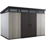 Keter Artisan 7x11 ft Pent Grey Plastic 2 door Shed with floor & 1 window - Image 2