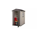 Keter 4’x6′ Factor Heavy Duty Plastic Garden Shed – Beige - Image 8