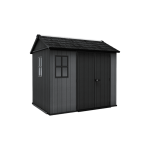 Keter 9’x7.5′ Newton Plus Side Entry Plastic Shed – Dark Grey