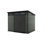 Keter 9’x 7′ Cortina Heavy Duty Plastic Pent Shed – Dark Green
