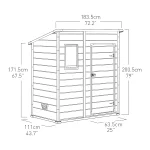 Klikstrom Senner 6x4 ft Pent Grey Shed with floor & 1 window - Image 8
