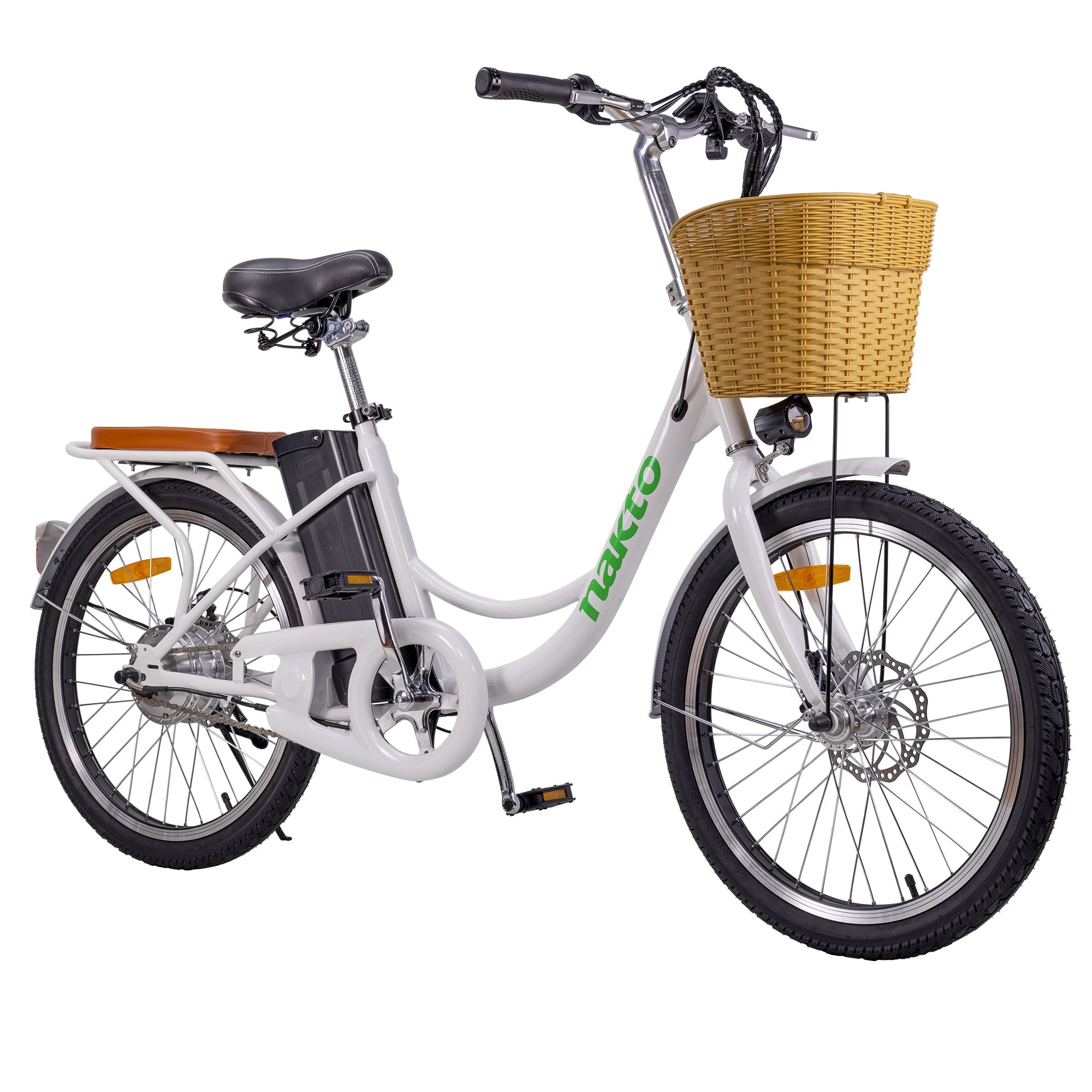 Nakto-Elegance-2-Electric-City-Bike-White-32-Mile-Range Nakto Elegance 2 Electric City Bike White 32 Mile Range - Image 1