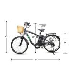 Nakto Men City Electric Bicycle Dual Motor Black Frame - Image 18