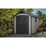 Keter 7.5’x11′ Premier Heavy Duty Plastic Shed – Grey - Image 9