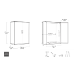 Keter Premier tall Grey 1400L Garden storage 4x2 ft 1704mm 1400mm - Image 7