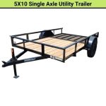 Triple Crown 6X10 Single Axle Black Utility Trailer U6X10G