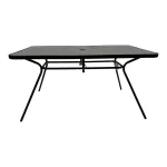 Bahama Matt Black Metal 6 Seater Dining set - Image 5