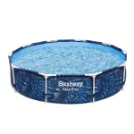Bestway 10ft Steel Pro Swimming Pool Set, Family Above Ground Round Pool