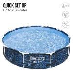 Bestway 10ft Steel Pro Swimming Pool Set, Family Above Ground Round Pool - Image 5
