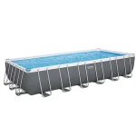 Bestway 24ft x 12ft x 52" Rectangular Power Steel Above Ground Swimming Pool, Sand Filter Pump & Accessories (2024 Version) - Image 4