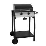 Black 2 burner Gas BBQ