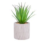 Candlelight Green 17.5cm Succulent Artificial plant in Grey Ceramic Pot - Image 2