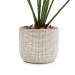 Candlelight Green 50cm Cheese plant Artificial plant in Grey Ceramic Pot - Image 2