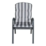 Colorado Grey Metal 4 seater Dining set with Grey Parasol - Image 3
