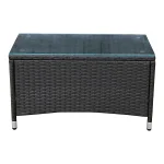 Derry Matt Light black Rattan effect 4 Seater Coffee set - Image 5