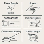 Flymo Speedi-Mo Corded Rotary Lawnmower - Image 9