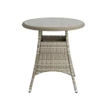 GoodHome Hamilton Cappuccino Rattan effect 2 seater Bistro set - Image 5