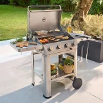 GoodHome Powell 4 burner Gas BBQ, White - Image 4