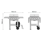 GoodHome Powell 4 burner Gas BBQ, White - Image 11