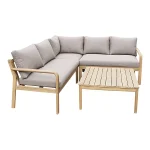 GoodHome Riveo Natural 5 Seater Modular corner Garden furniture set - Image 5