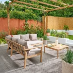 GoodHome Riveo Natural 5 Seater Modular corner Garden furniture set - Image 2