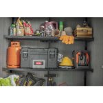 Keter 4’x2′ Cortina Alto Heavy Duty Vertical Plastic Garden Shed with Shelves - Image 2