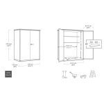 Keter 4’x2′ Cortina Alto Heavy Duty Vertical Plastic Garden Shed with Shelves - Image 6